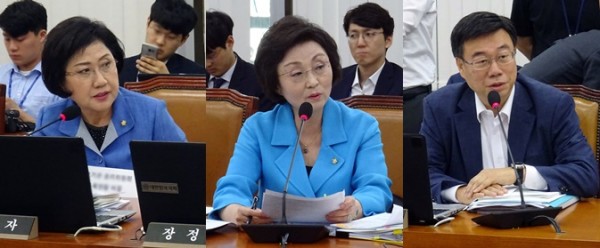   (From left to right) Choi, Jang Jung Sook, Representative Shin, Sang-jin 